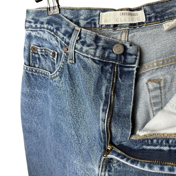 Crossroads 90s Denim Jeans High Waist Tapered Medium Stone Wash Vintage Sz 10 - Picture 3 of 8